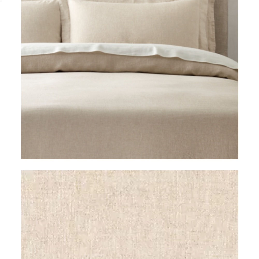 Restoration Hardware, King size duvet cover. Brand new. Never used. Color:sand